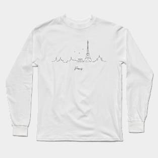 Cool line art of Paris Long Sleeve T-Shirt